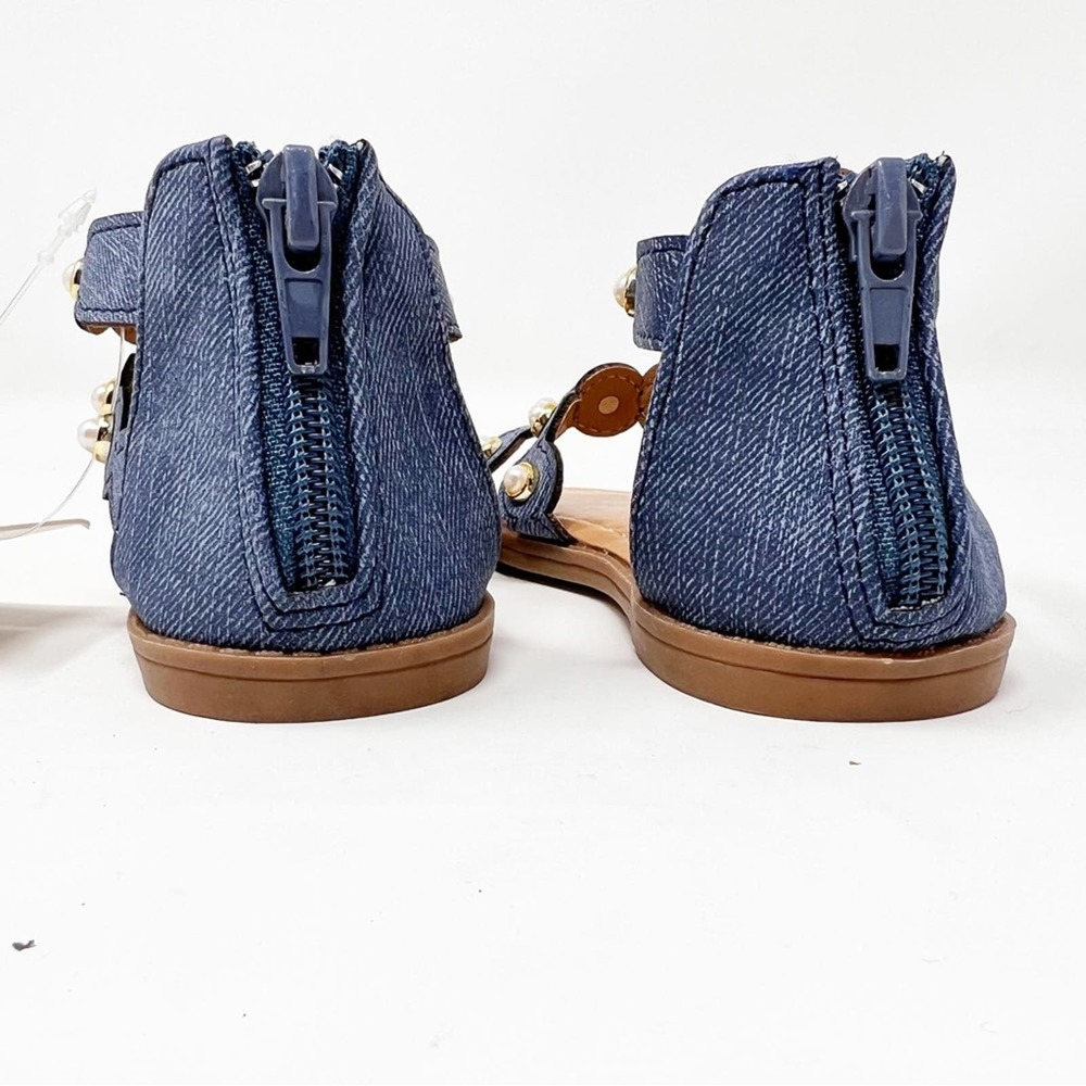 Nicole Miller Denim and Pearl girls Strap Sandals - Picture 3 of 6